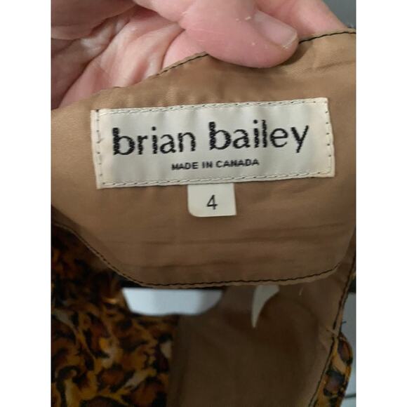 Brian Bailey Animal Print Strapless Crop Top | Size 4 - Picture 5 of 5